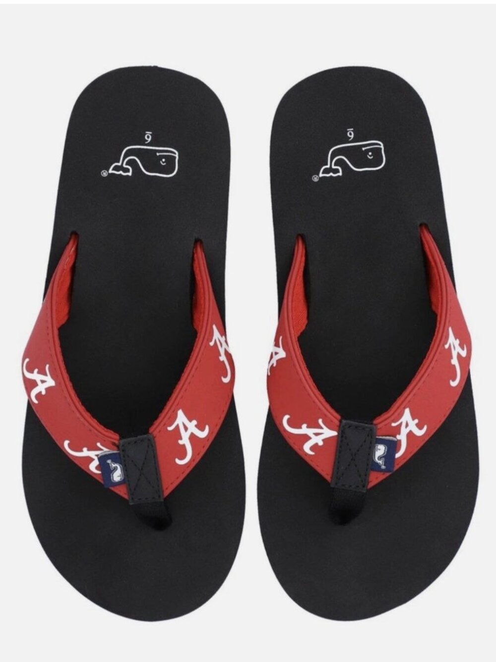 Alabama Crimson Tide Vineyard Vines Flip Flops - Crimson Size 14 NWT